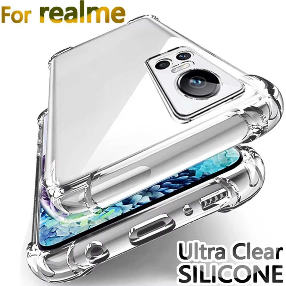 Realme Gt 6 - Reinforced Corners Shockproof Transparent Silicone Case