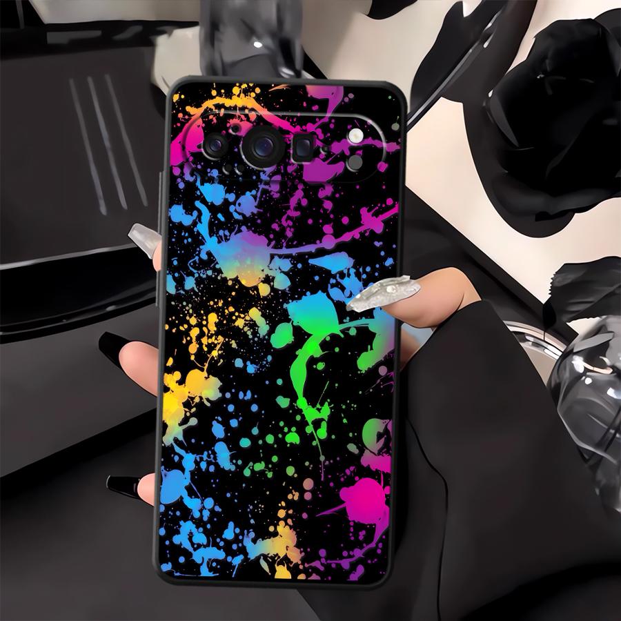 Rainbow Paint Splatters Funda  - огляд і ціна Google Pixel 9